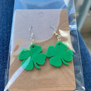Green Clover Earrings